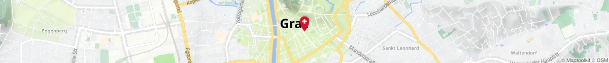Kartendarstellung des Standorts für Bären-Apotheke in 8010 Graz